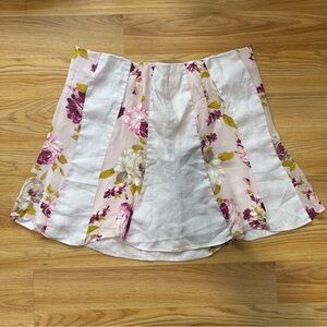 Women’s linen and silk mini skirt
